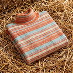 Cotton Sweater with Horizontal Stripes