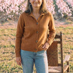 Cotton Button Vest with Collar