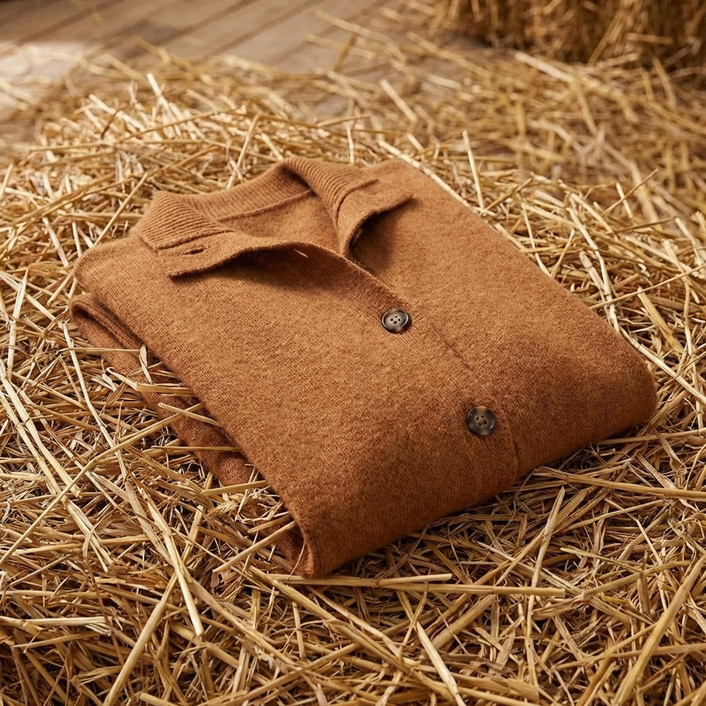 Cotton Button Vest with Collar