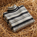 Cotton Sweater with Horizontal Stripes
