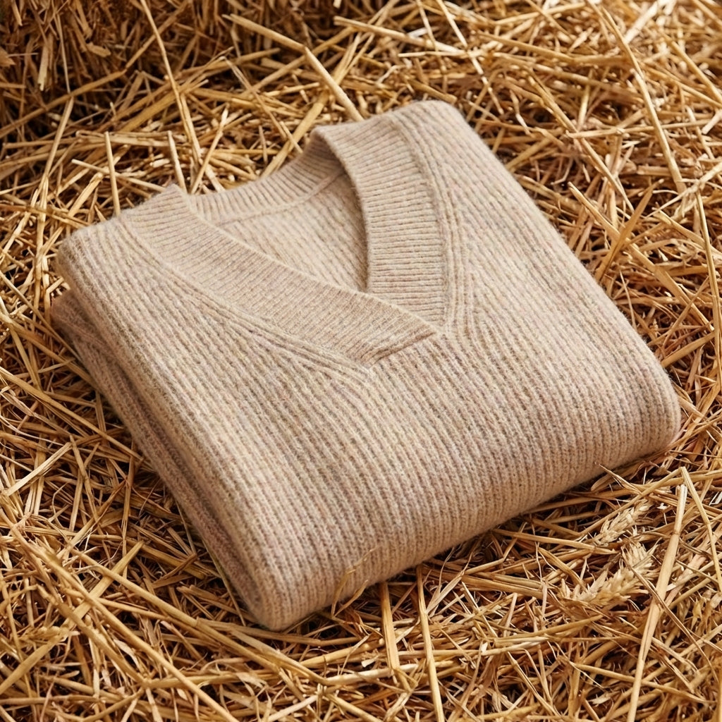 Cotton V-Neck Sweater