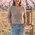 Cotton V-Neck Sweater