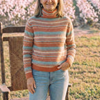 Cotton Sweater with Horizontal Stripes