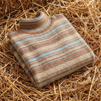 Cotton Sweater with Horizontal Stripes