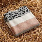 Cotton Sweater Cream with Leopard Print