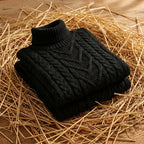 Cotton Cable Knit Turtleneck