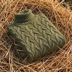 Cotton Cable Knit Turtleneck