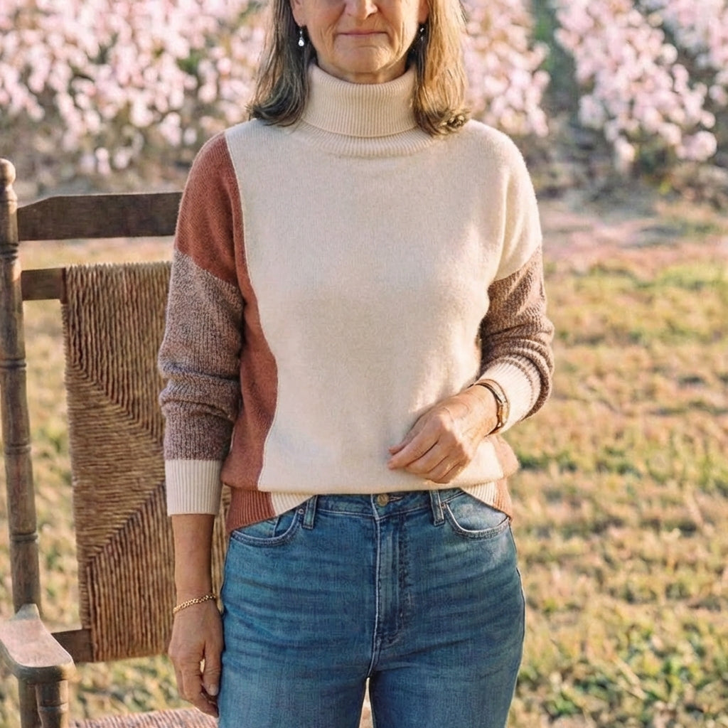 Cotton Turtleneck in Earth Tones