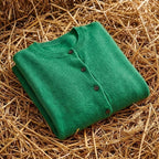 Cotton Crew Neck Button Cardigan