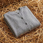 Cotton Crew Neck Button Cardigan