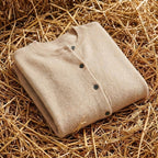 Cotton Crew Neck Button Cardigan