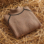 Cotton Knitted Block Sweater