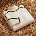 Cotton Knitted Block Sweater