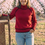 Cotton Knitted Block Sweater