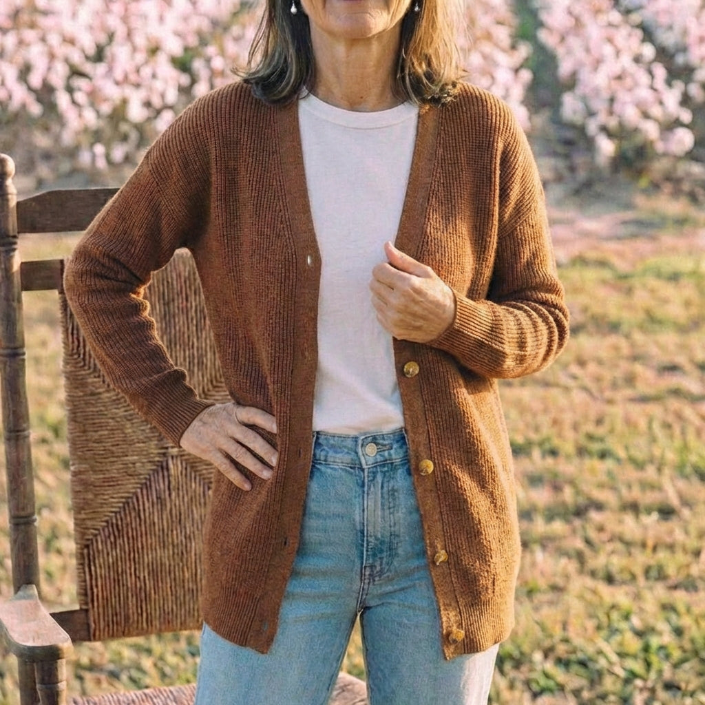 Cotton Longline Button Cardigan