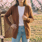 Cotton Longline Button Cardigan