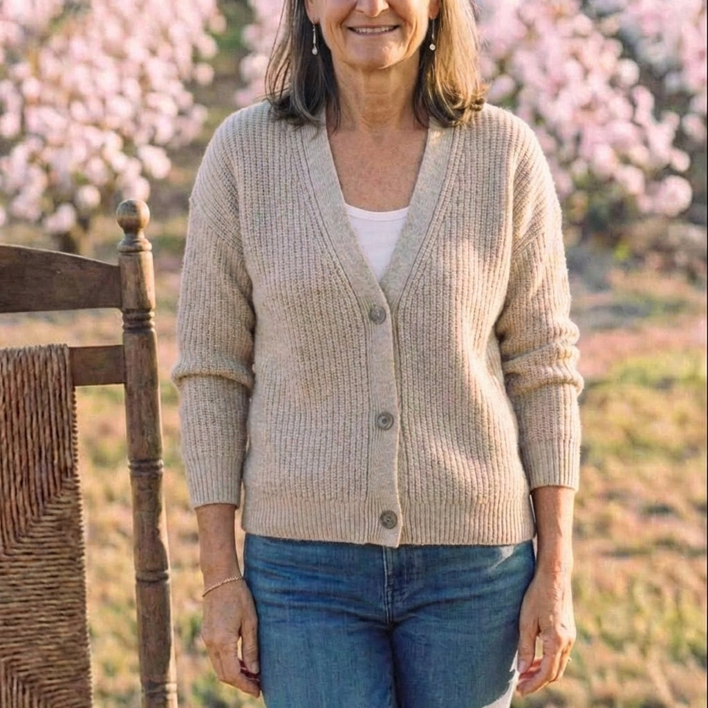 Cotton Longline Button Cardigan