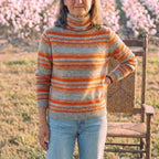 Cotton Sweater with Horizontal Stripes