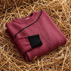 Cotton Turtleneck Sweater with Contrast Cuff