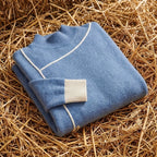 Cotton Turtleneck Sweater with Contrast Cuff