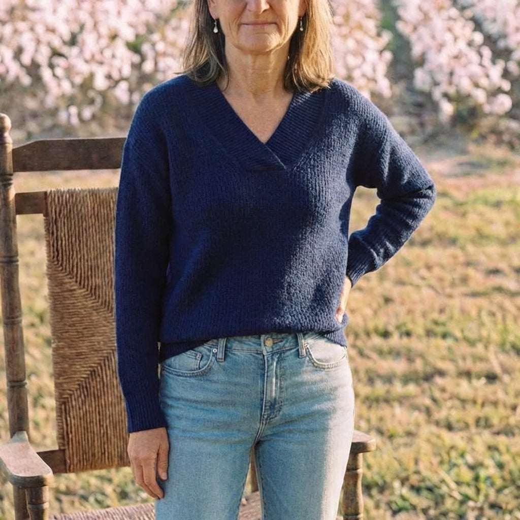 Cotton V-Neck Sweater